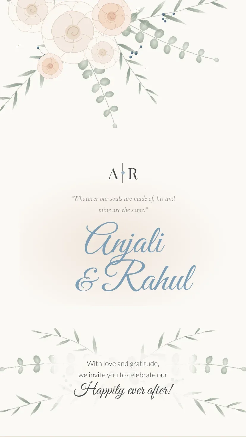 Dusty Blue invitation template